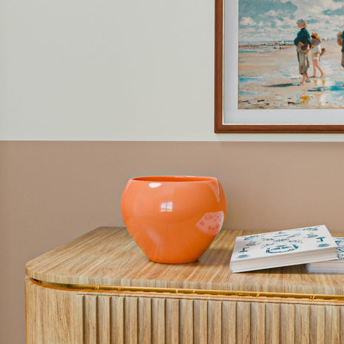 Orange Ceramic Clay Pots - The Earth Store - Planter